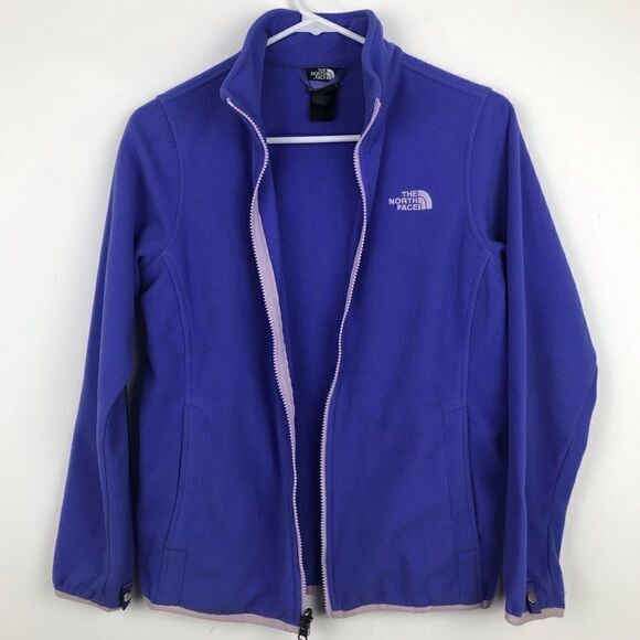 The North Face Periwinkle Blue Full Zip Micro Fleece Lightweight Jacket - Picture 3 of 11